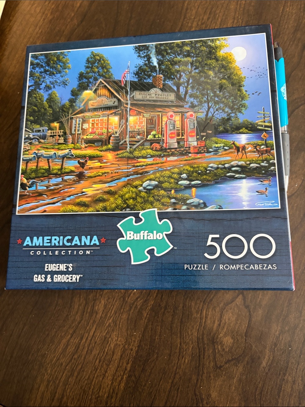 Buffalo David Bitton Americana 500-Piece Puzzle - Blue, Green, Brown. Brand new